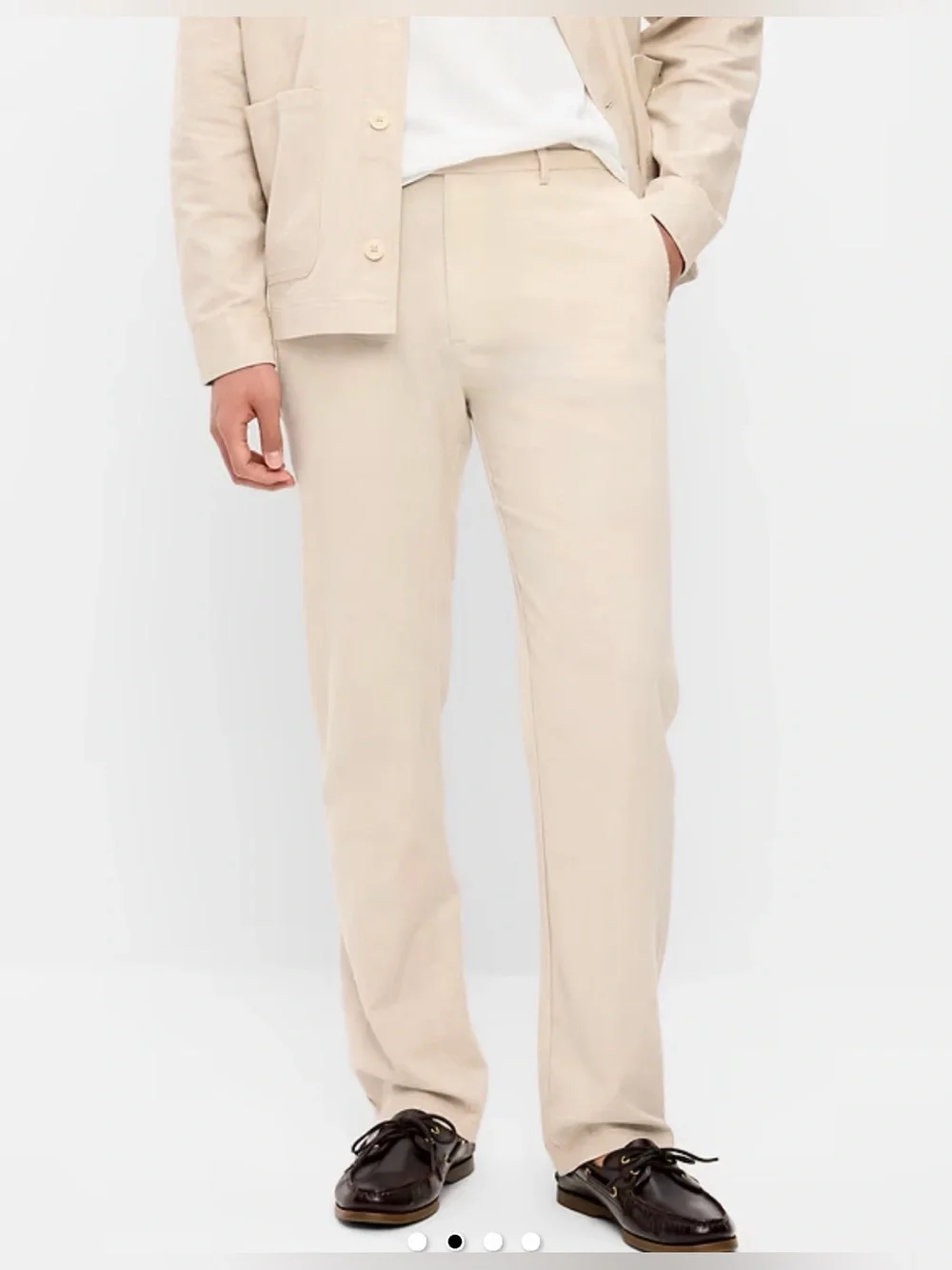 OLD NAVY 90's Straight-Fit Linen-Blend Dress Pants 29x30